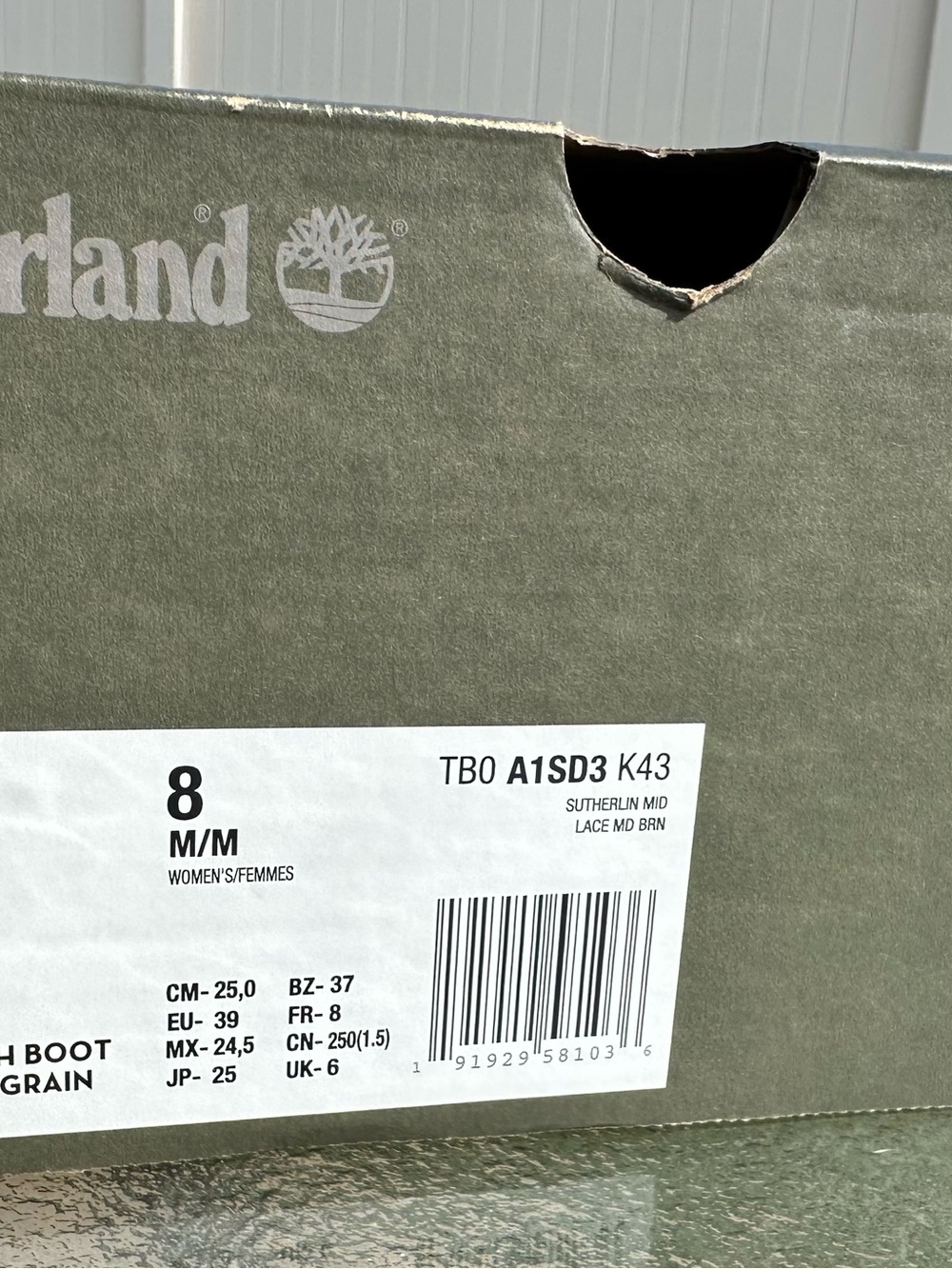 Timberland Brown Leather Lace-Up Combat Boots - Picture 6 of 6